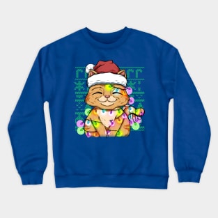 kitty fun christmas Crewneck Sweatshirt